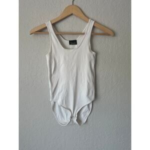 Vintage Secret Slimmer 🌿80s White Bodysuit Shapewear Women’s M/L One Piece
